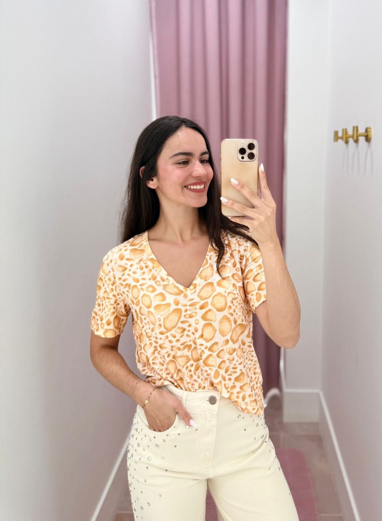 T-shirt Conchas TURTLE Bege - Lança Perfume 2