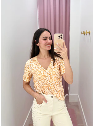 T-shirt Conchas TURTLE Bege - Lança Perfume