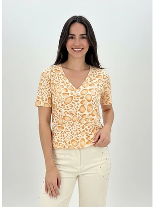 T-shirt Conchas TURTLE Bege - Lança Perfume