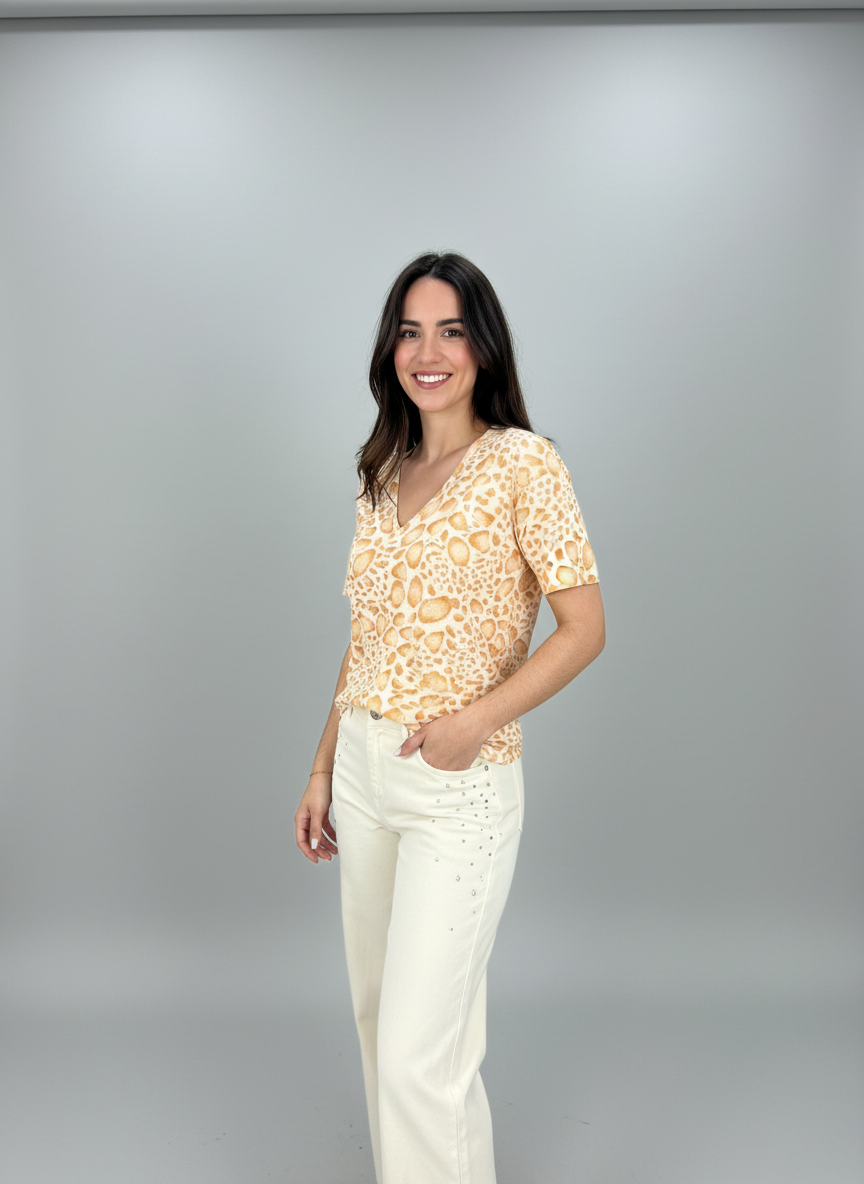 T-shirt Conchas TURTLE Bege - Lança Perfume 4