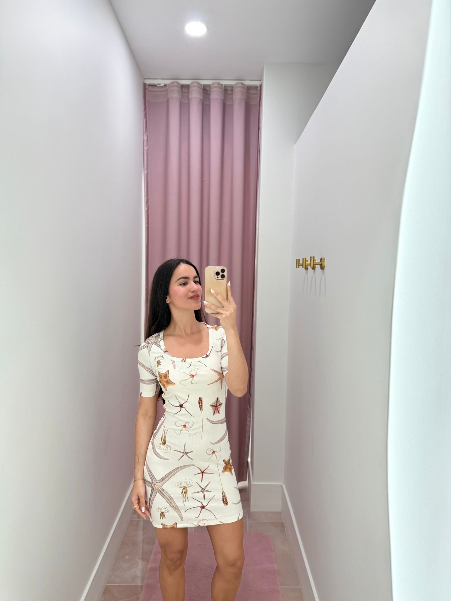 Vestido Curto Canelado STARFISH Branco - Lança Perfume 2