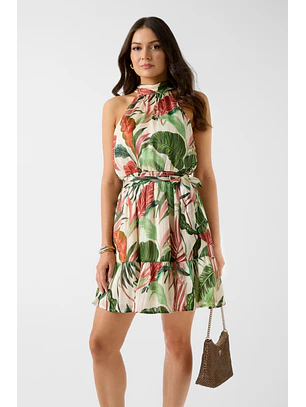 Vestido Curto DANIELE Jungle Verde - Guess
