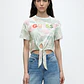 T-shirt com Nó Jungle Verde - Guess  - vignette 1
