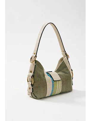 Mala de Ombro Pequena CAMDEN Rafia Verde - Guess