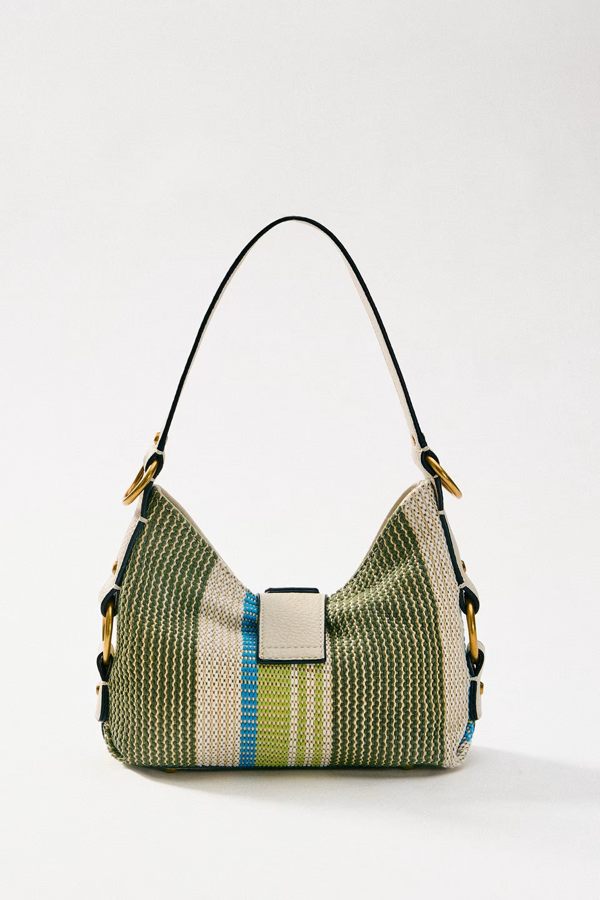 Mala de Ombro Pequena CAMDEN Rafia Verde - Guess 3