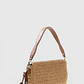 Crossbody Mala Retangular OFELIA em Ráfia Camel - Guess  - thumbnail 2