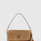 Crossbody Mala Retangular OFELIA em Ráfia Camel - Guess  - thumbnail 1