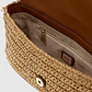 Crossbody Mala Retangular OFELIA em Ráfia Camel - Guess  - thumbnail 3