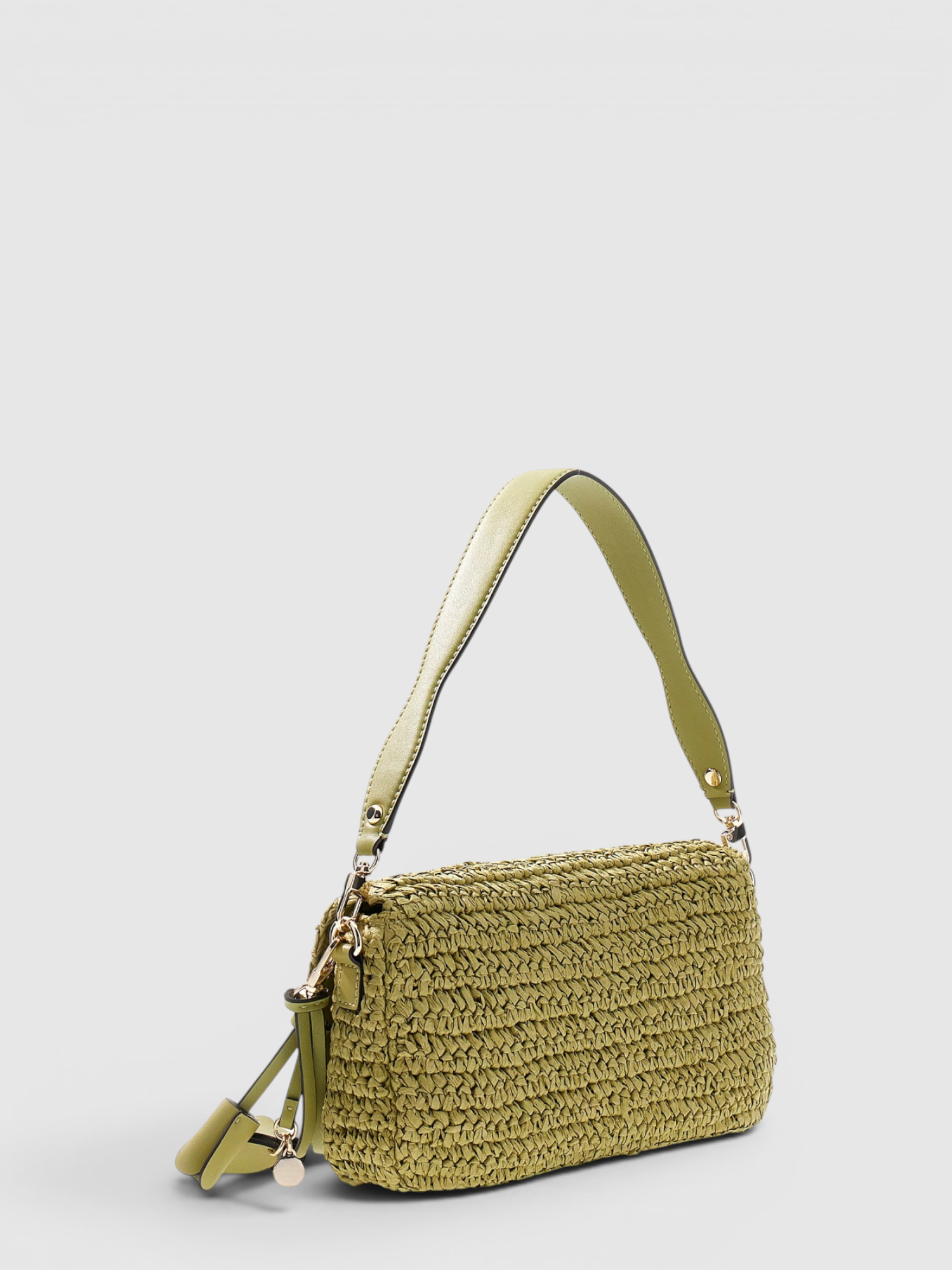 Crossbody Mala Retangular OFELIA em Ráfia Verde - Guess  2