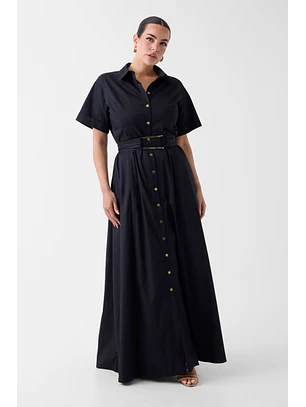 Vestido ULLA com Cinto  Preto - Guess Marciano