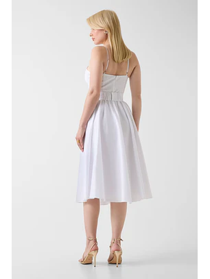 Vestido Midi Alças ULLA Branco - Guess Marciano 