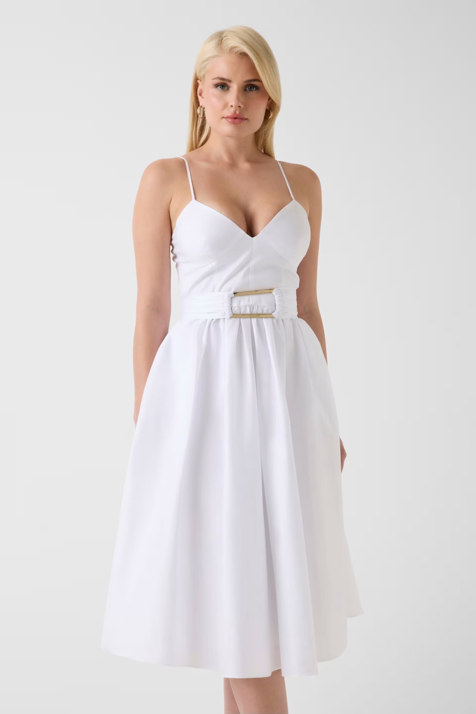 Vestido Midi Alças ULLA Branco - Guess Marciano  1