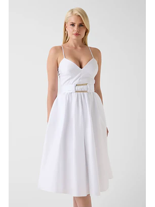 Vestido Midi Alças ULLA Branco - Guess Marciano 