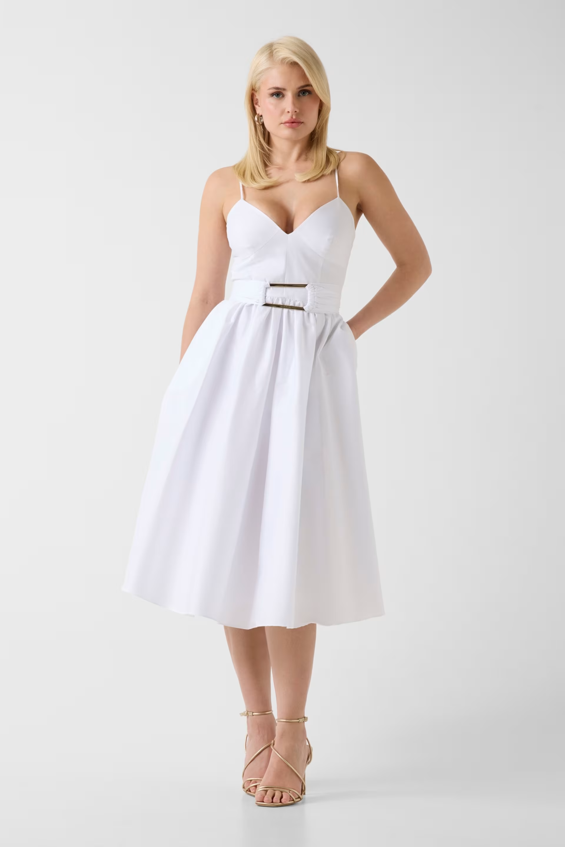 Vestido Midi Alças ULLA Branco - Guess Marciano  3