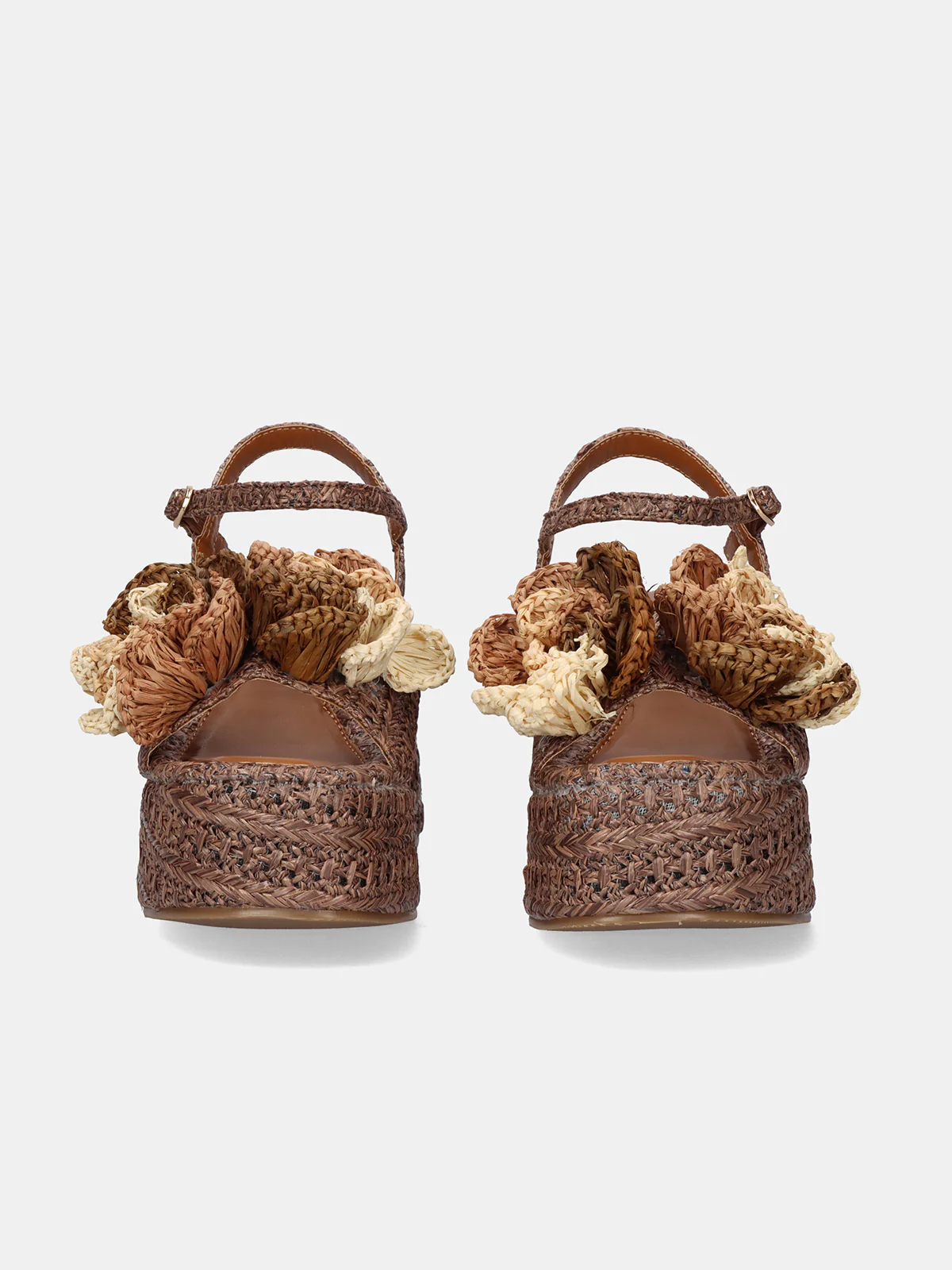 Sandália de Cunha 913 Ráfia Castanho - EXÉ  3