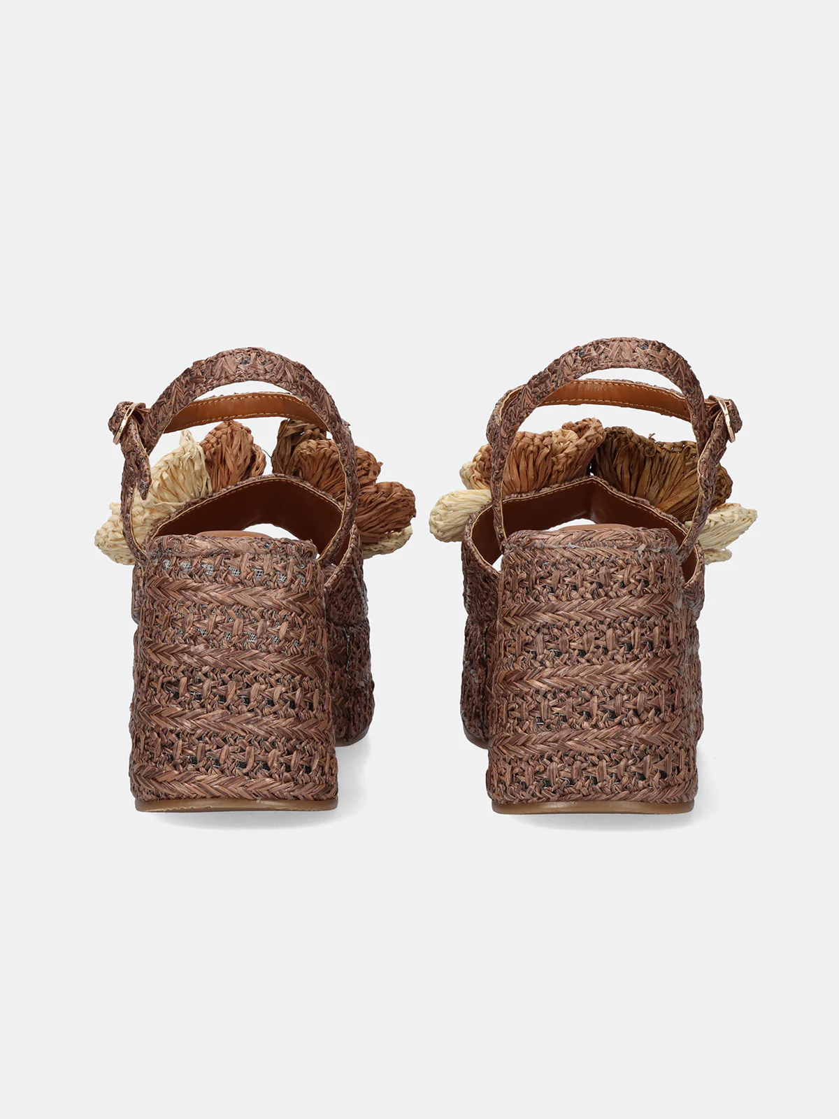 Sandália de Cunha 913 Ráfia Castanho - EXÉ  4