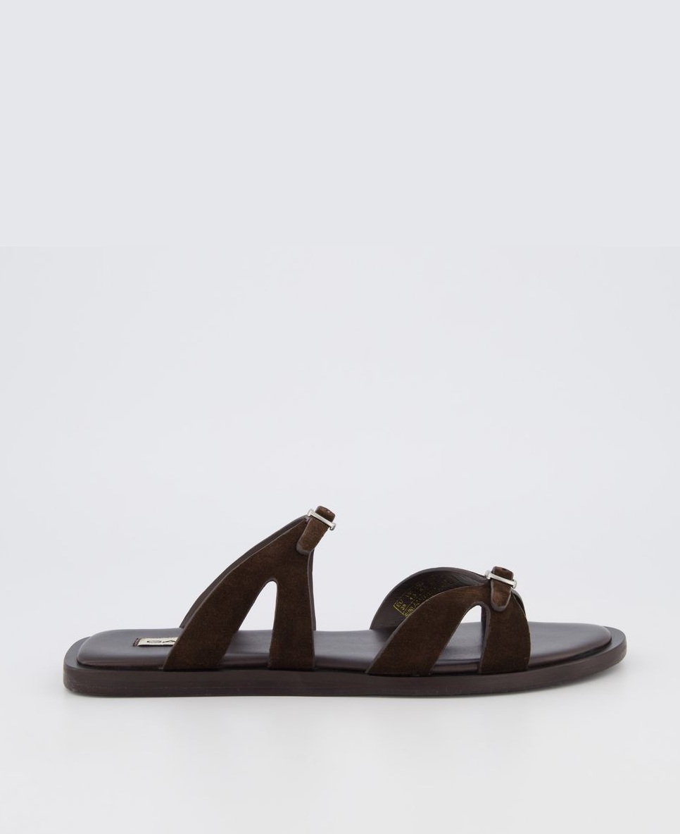 Chinelo em Pele Sunlaz Castanho - Gant 1