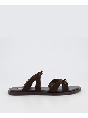 Chinelo em Pele Sunlaz Castanho - Gant