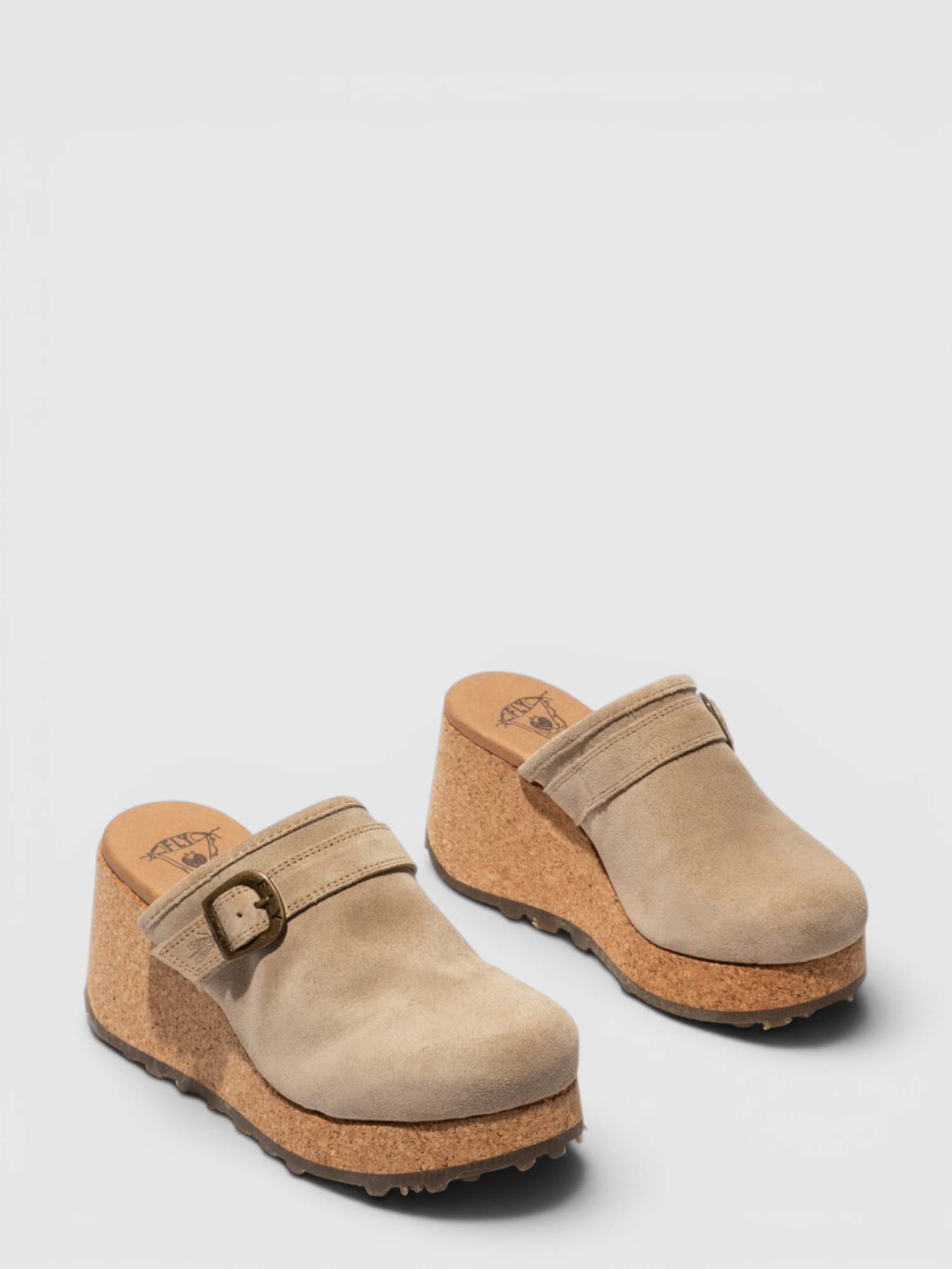 Soca de Cunha Pele DERT Bege - Fly London 2