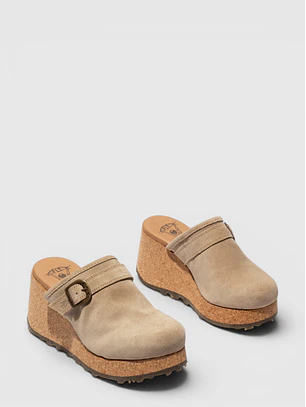 Soca de Cunha Pele DERT Bege - Fly London