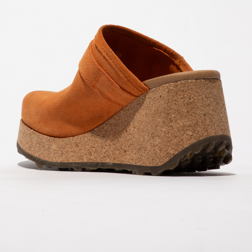 Soca de Cunha Pele DERT Laranja - Fly London  4