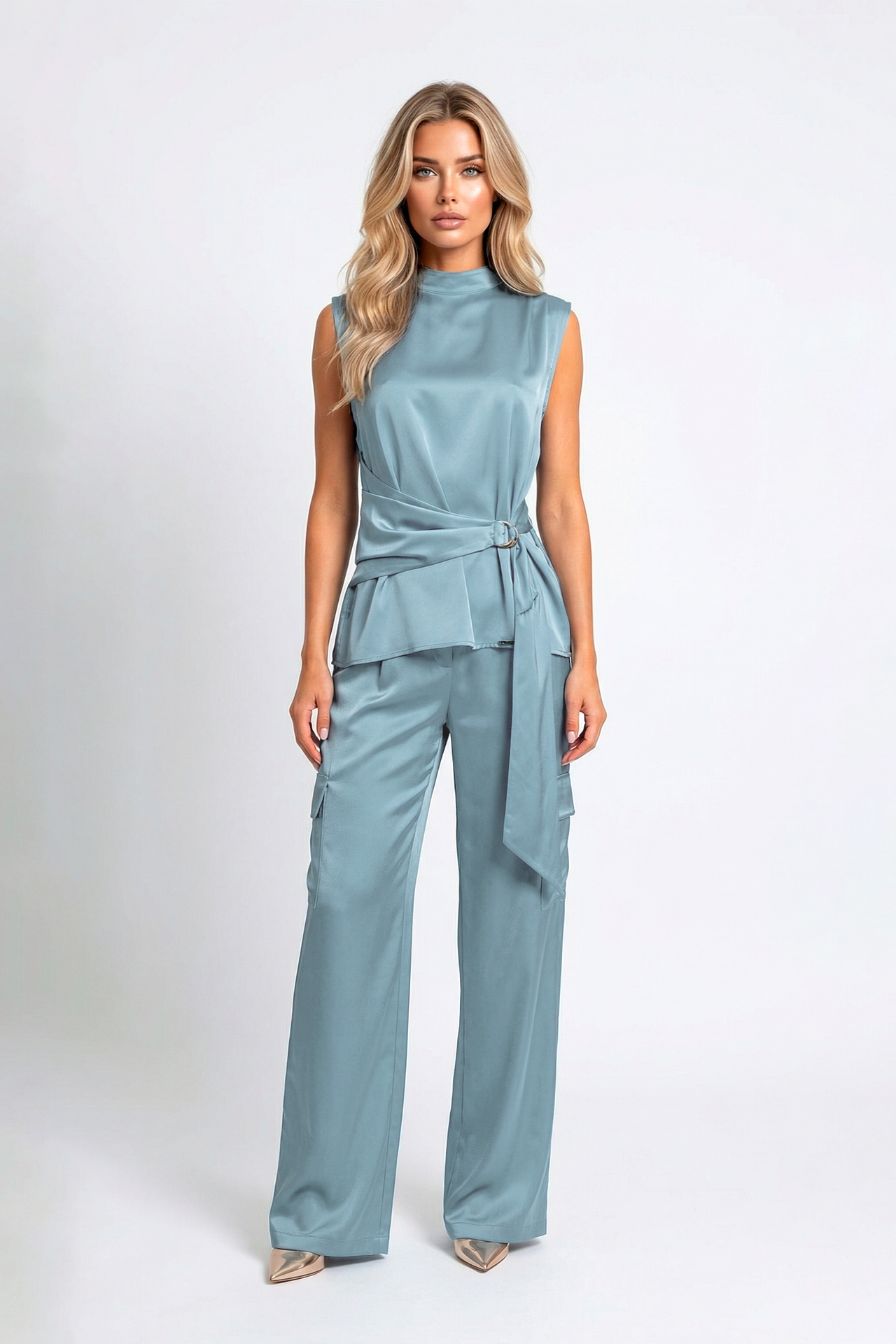 Top Acetinado Azul - SAHOCO  3