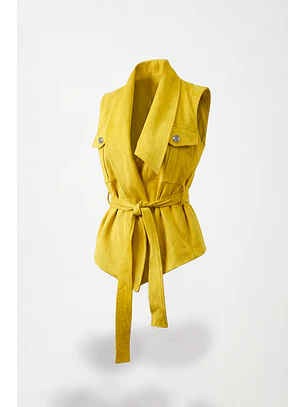 Colete em Suede Amarelo - SAHOCO  