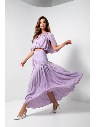 Blusa Manga Curta Lilás - SAHOCO 