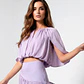Blusa Manga Curta Lilás - SAHOCO  - Thumbnail 1
