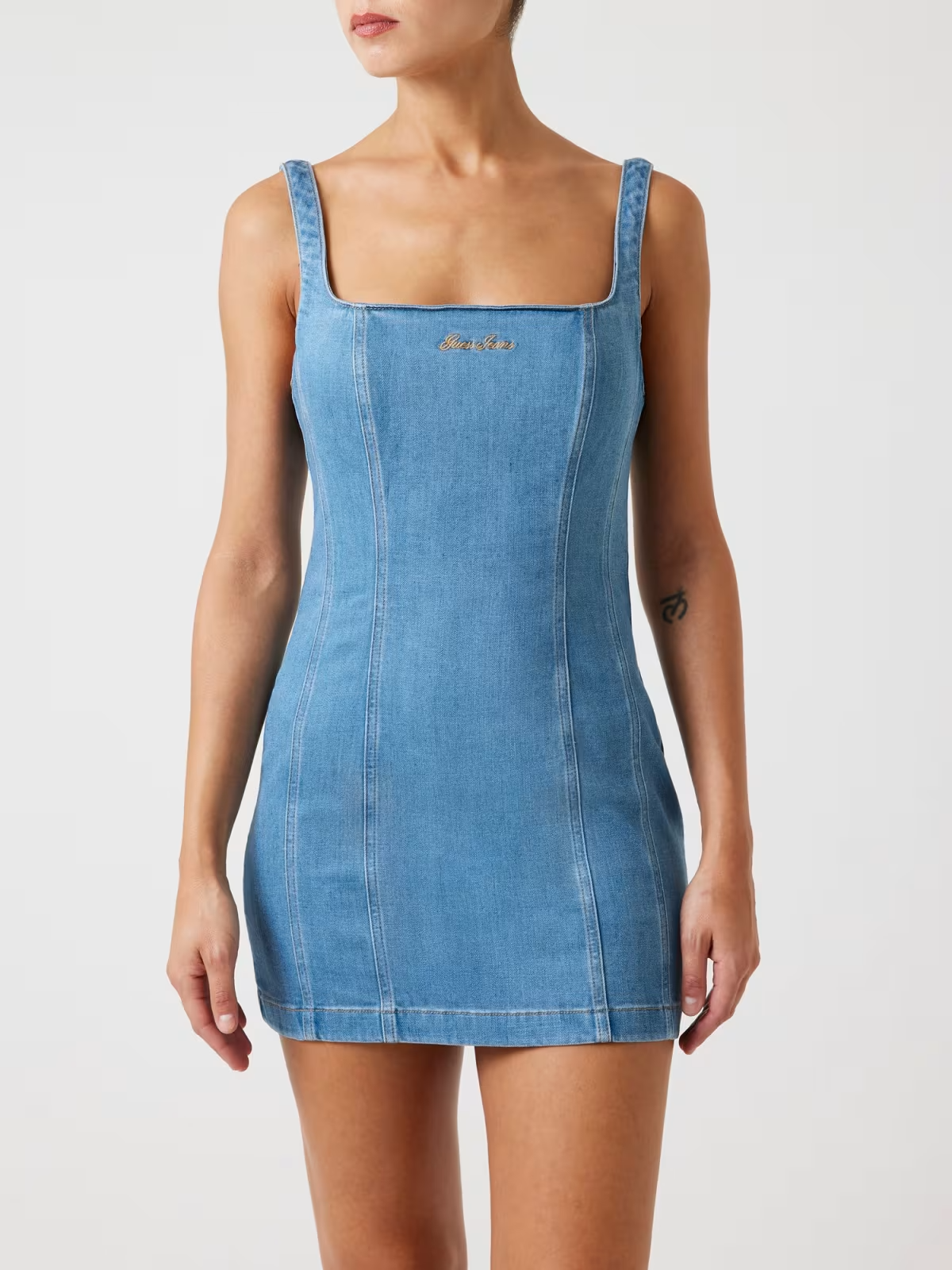 Vestido de Alças em Ganga - Guess Jeans 3