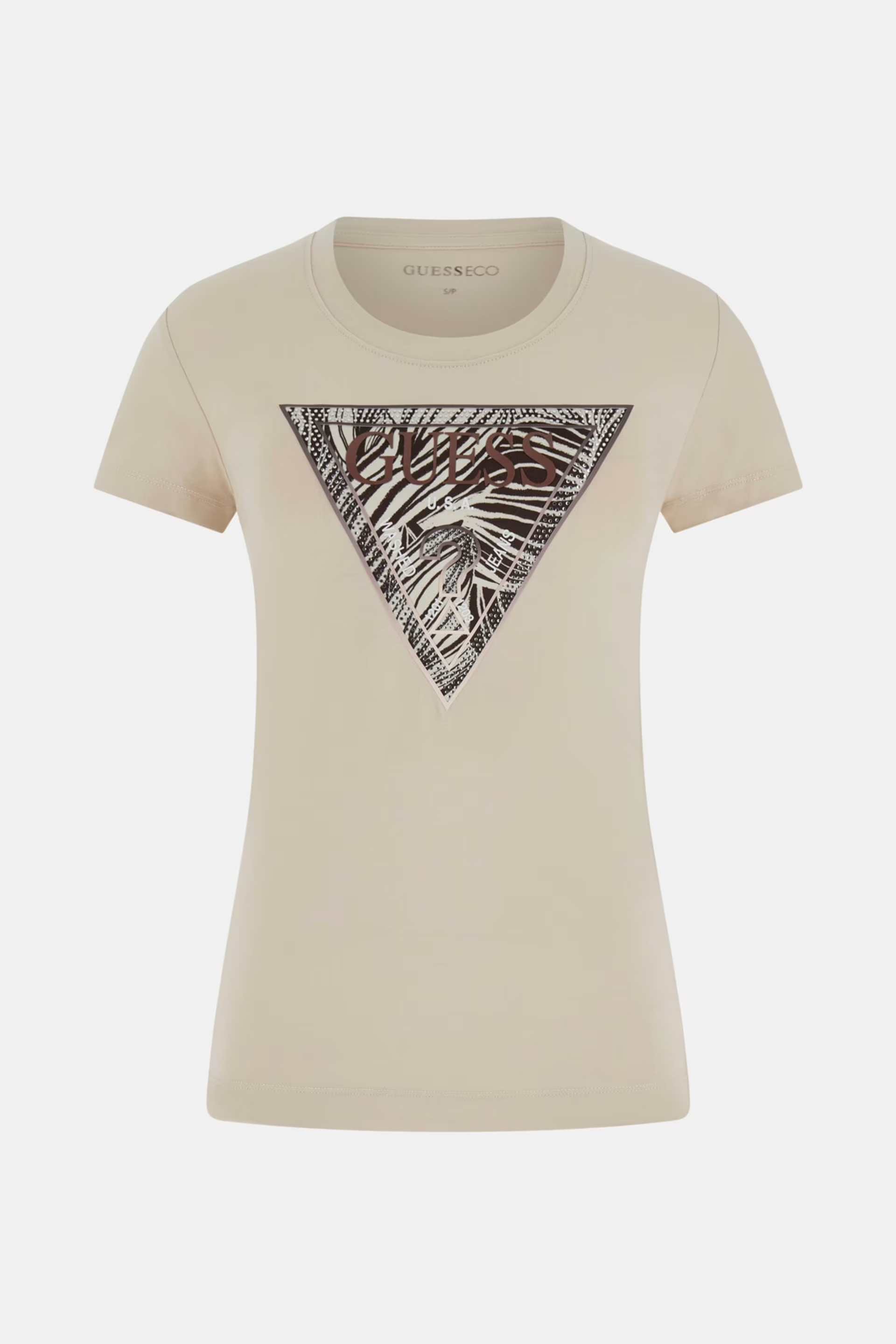 T-shirt Triângulo Zebra Castanho - Guess 4