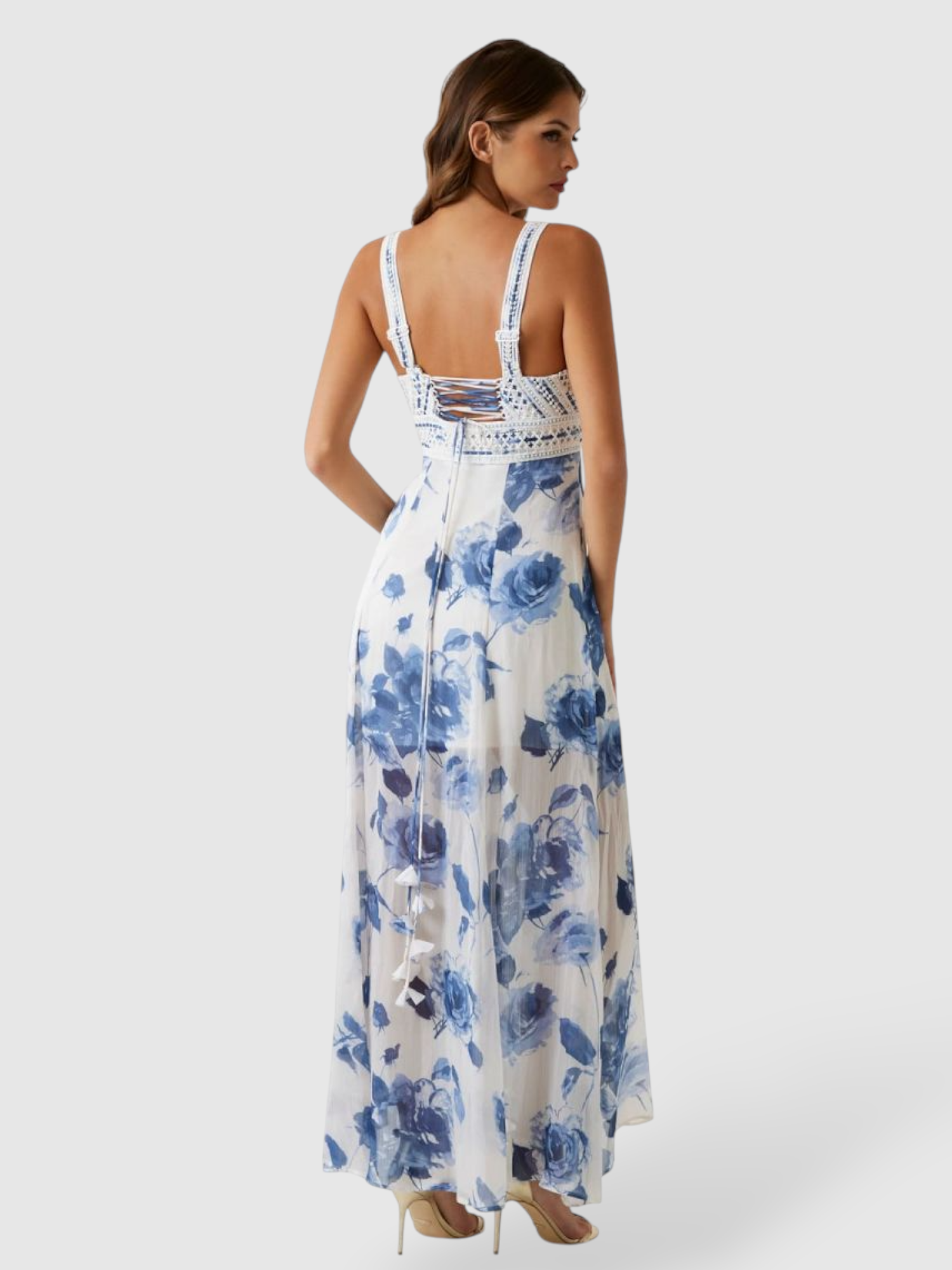 Vestido de Alças SERENA Comprido Floral Azul - Guess  2