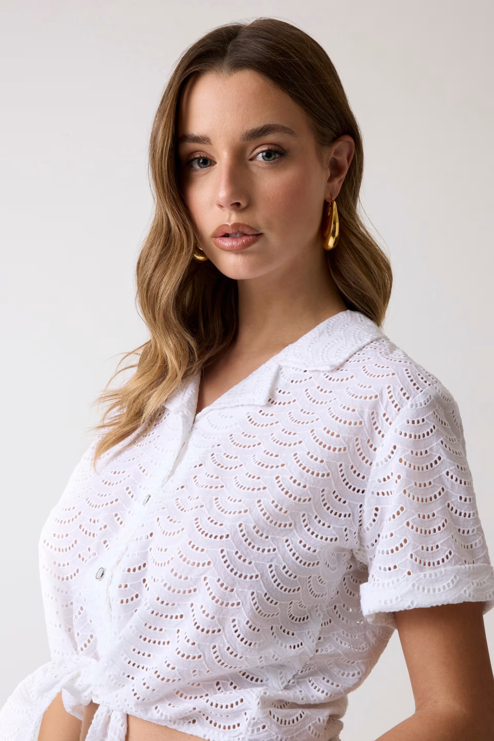 Camisa SHARON Bordado Inglês Branco - Guess 3