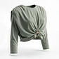 Blusa com Aplicação Verde - SAHOCO  - Thumbnail 4