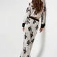 Camisa com Riscas e Flores Preto e Branco - SAHOCO - Miniatura 3