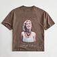 T-shirt 𝗠𝗔𝗥𝗜𝗟𝗬𝗡 𝗠𝗢𝗡𝗥𝗢𝗘 Smile Castanho - Guess - Thumbnail 1