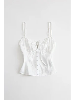 Top Corpete 𝗠𝗔𝗥𝗜𝗟𝗬𝗡 𝗠𝗢𝗡𝗥𝗢𝗘 Branco - Guess