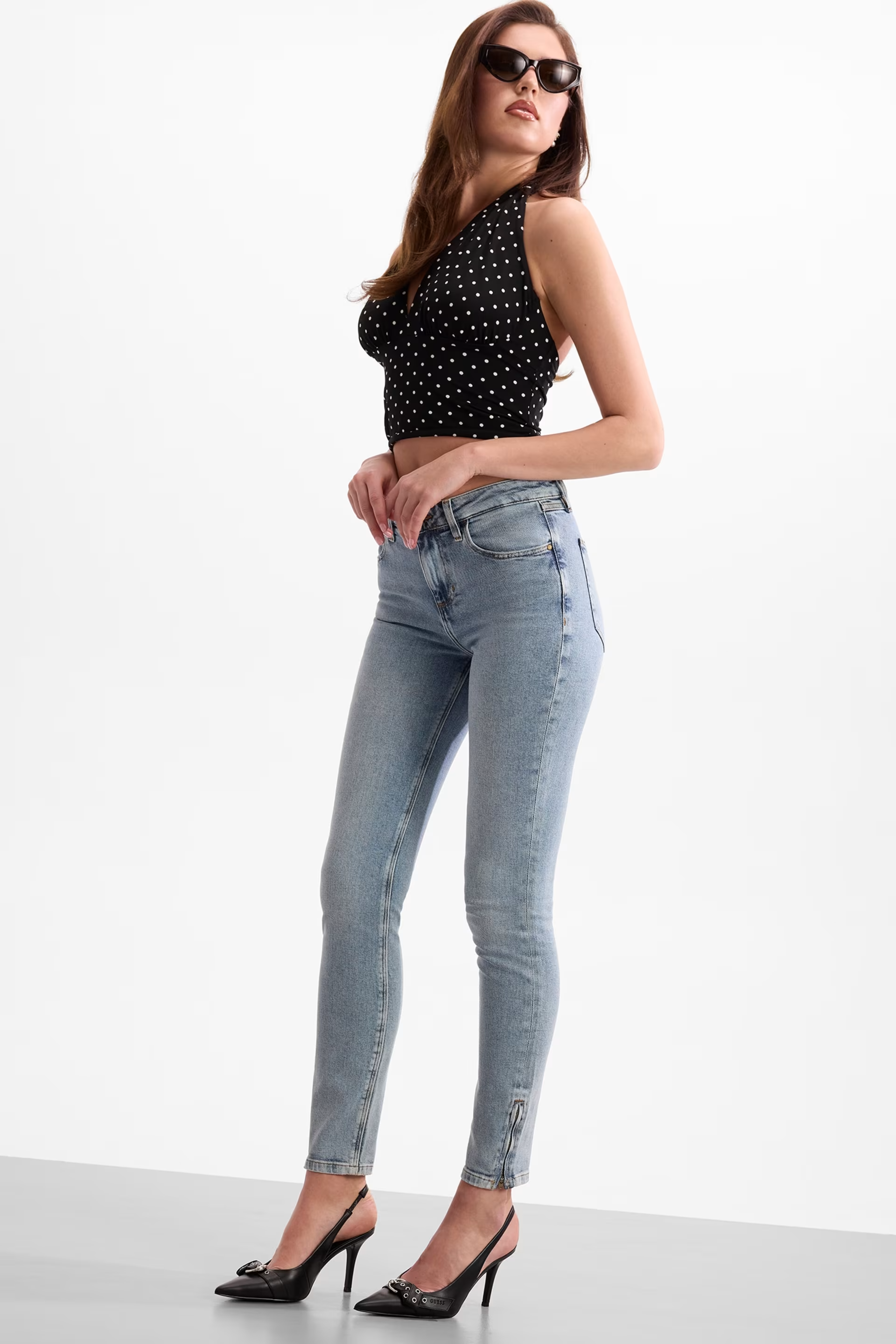 Top Estampado Bolas 𝗠𝗔𝗥𝗜𝗟𝗬𝗡 𝗠𝗢𝗡𝗥𝗢𝗘 Preto - Guess 3