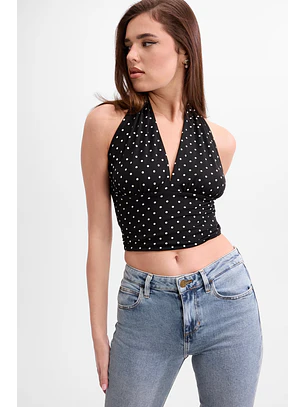 Top Estampado Bolas 𝗠𝗔𝗥𝗜𝗟𝗬𝗡 𝗠𝗢𝗡𝗥𝗢𝗘 Preto - Guess