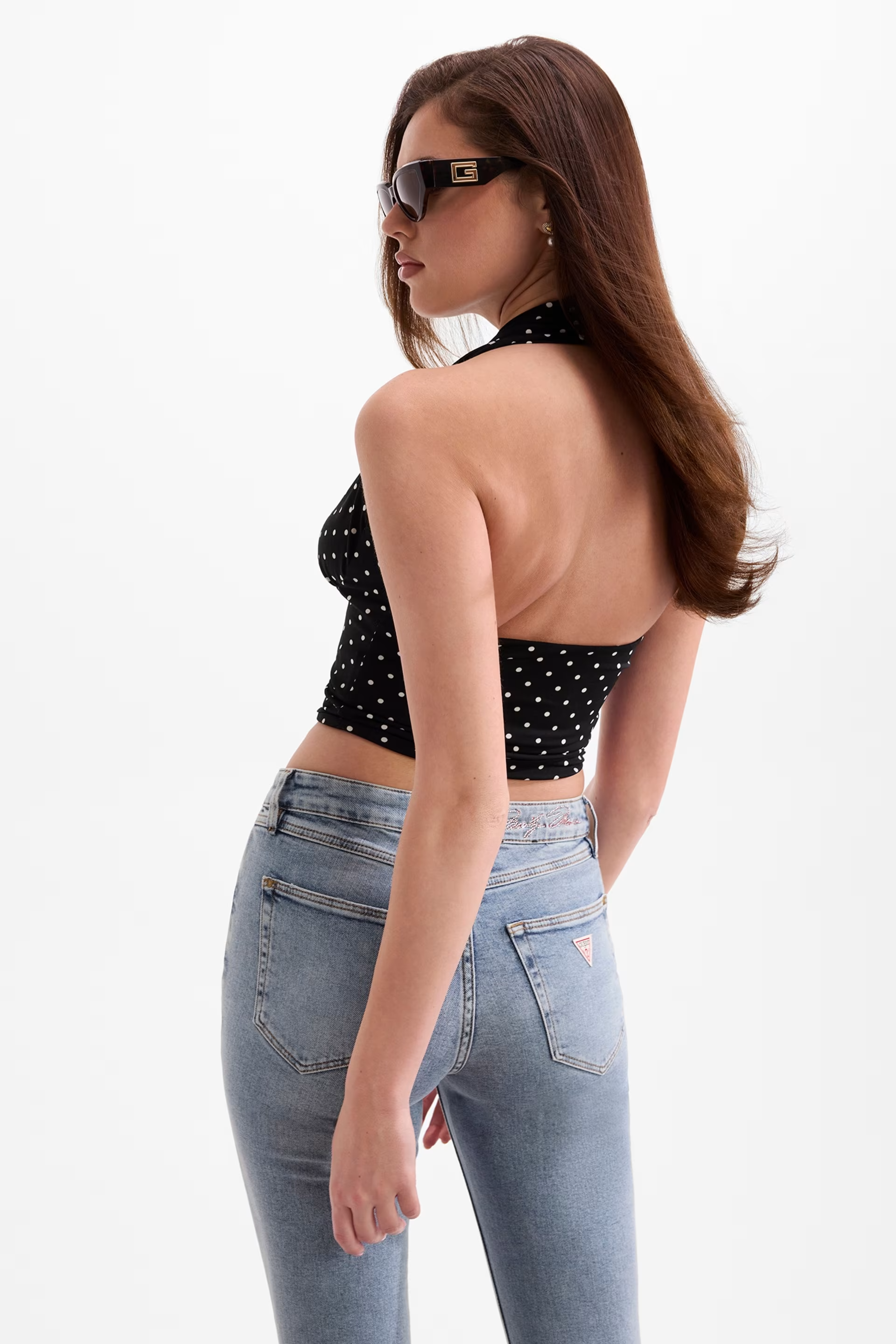 Top Estampado Bolas 𝗠𝗔𝗥𝗜𝗟𝗬𝗡 𝗠𝗢𝗡𝗥𝗢𝗘 Preto - Guess 4