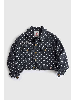 Casaco 𝗠𝗔𝗥𝗜𝗟𝗬𝗡 𝗠𝗢𝗡𝗥𝗢𝗘 Bolinhas Preto e Branco - Guess