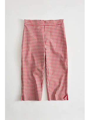 Calças Capri 𝗠𝗔𝗥𝗜𝗟𝗬𝗡 𝗠𝗢𝗡𝗥𝗢𝗘 Vichy Vermelho - Guess