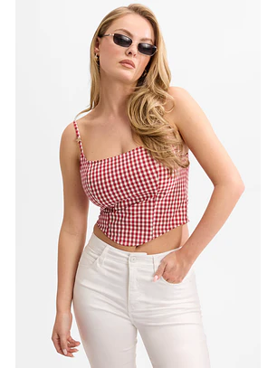 Top 𝗠𝗔𝗥𝗜𝗟𝗬𝗡 𝗠𝗢𝗡𝗥𝗢𝗘 Vichy Vermelho - Guess 
