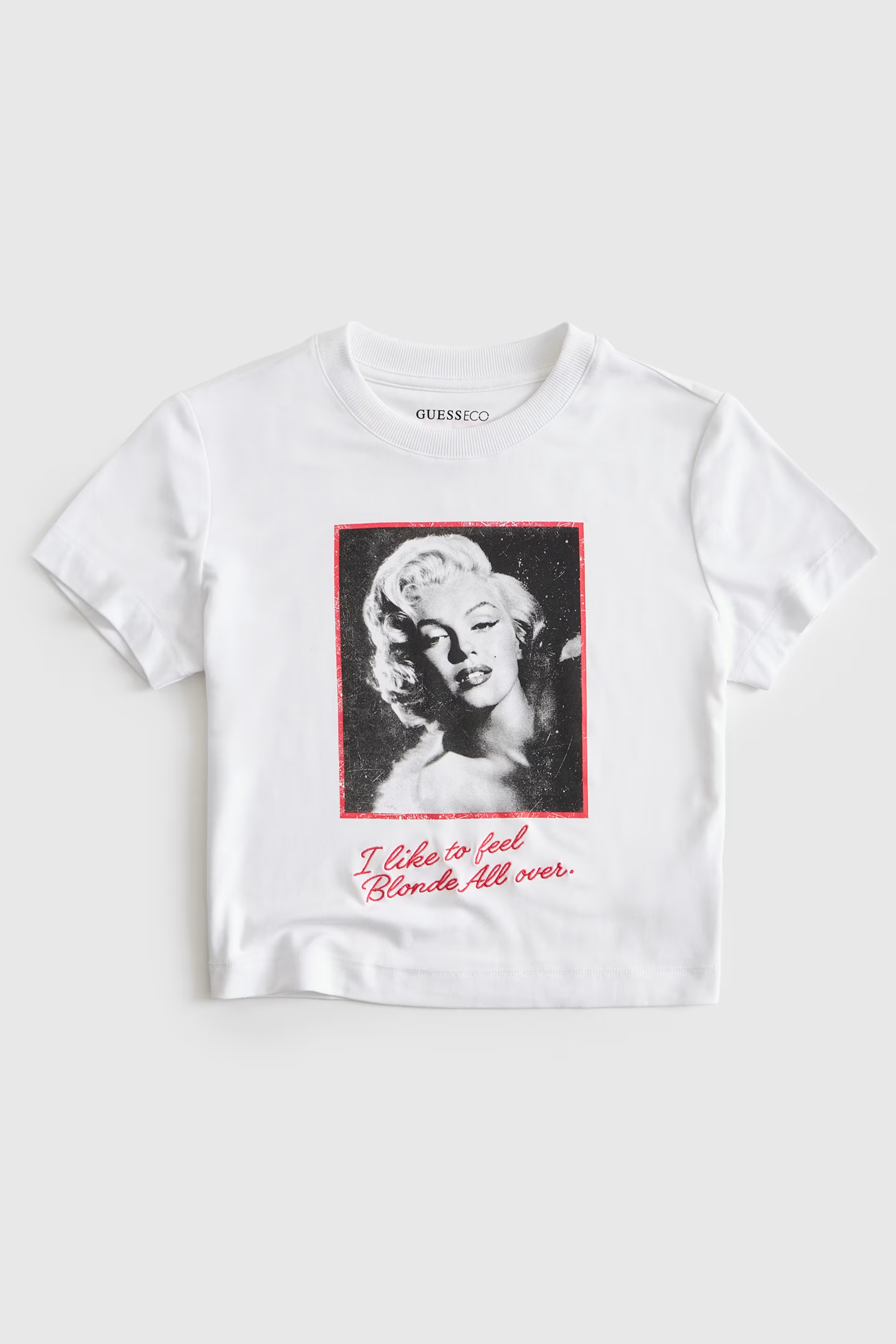 T-shirt Iconic 𝗠𝗔𝗥𝗜𝗟𝗬𝗡 𝗠𝗢𝗡𝗥𝗢𝗘 Branco - Guess  1