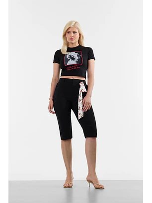 T-shirt Iconic 𝗠𝗔𝗥𝗜𝗟𝗬𝗡 𝗠𝗢𝗡𝗥𝗢𝗘 Preto - Guess