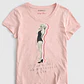 T-shirt Ima a Star 𝗠𝗔𝗥𝗜𝗟𝗬𝗡 𝗠𝗢𝗡𝗥𝗢𝗘 Rosa - Guess  - thumbnail 1