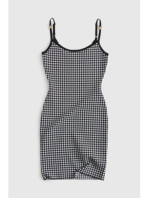 Vestido de Alças 𝗠𝗔𝗥𝗜𝗟𝗬𝗡 𝗠𝗢𝗡𝗥𝗢𝗘 Vichy Preto - Guess