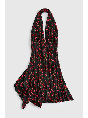 Vestido 𝗠𝗔𝗥𝗜𝗟𝗬𝗡 𝗠𝗢𝗡𝗥𝗢𝗘 Estampa Cerejas Preto - Guess