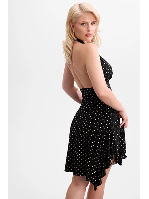 Vestido 𝗠𝗔𝗥𝗜𝗟𝗬𝗡 𝗠𝗢𝗡𝗥𝗢𝗘 Estampa Bolinhas Preto - Guess 