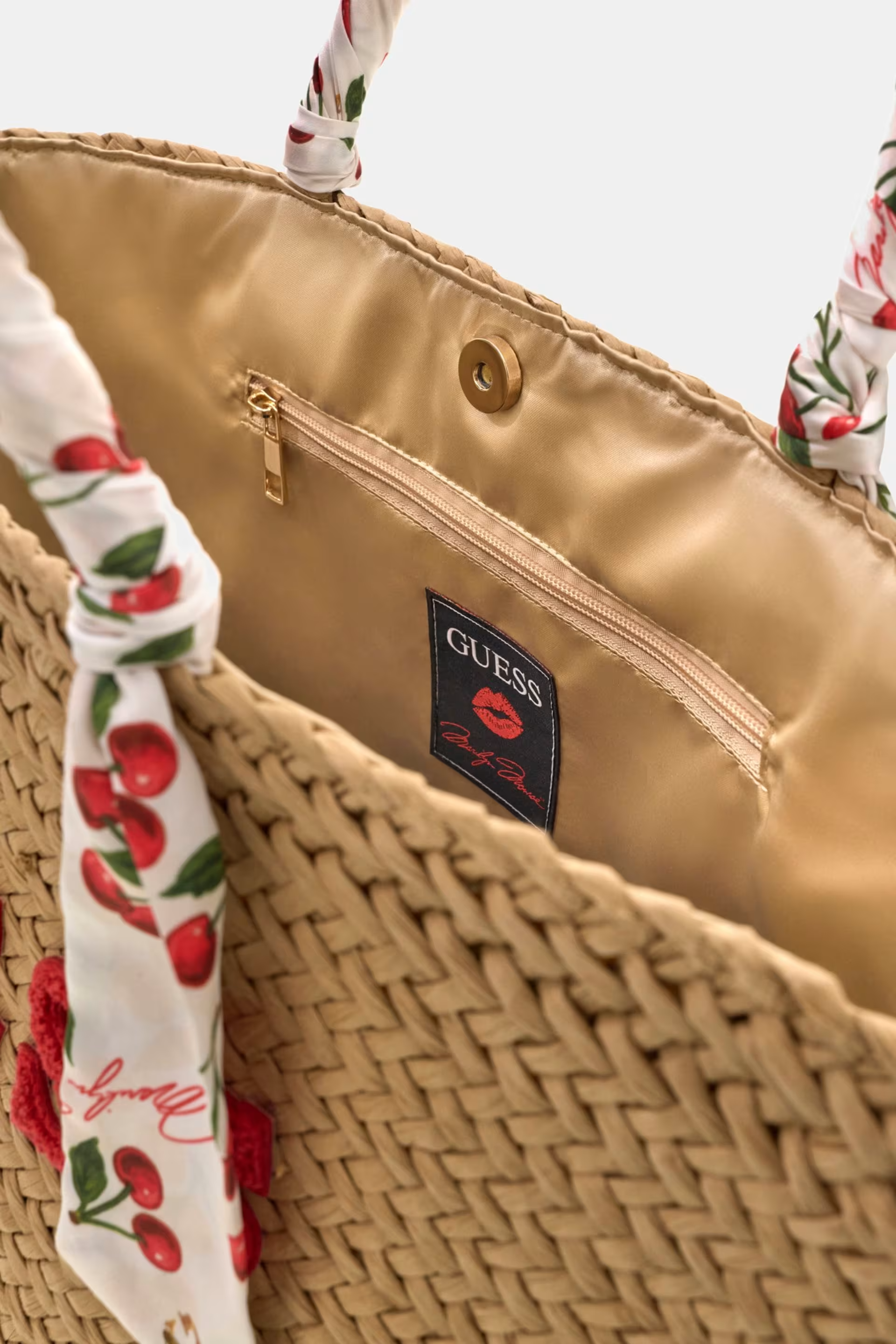 Cesta 𝗠𝗔𝗥𝗜𝗟𝗬𝗡 𝗠𝗢𝗡𝗥𝗢𝗘 Ráfia Cerejas - Guess 4